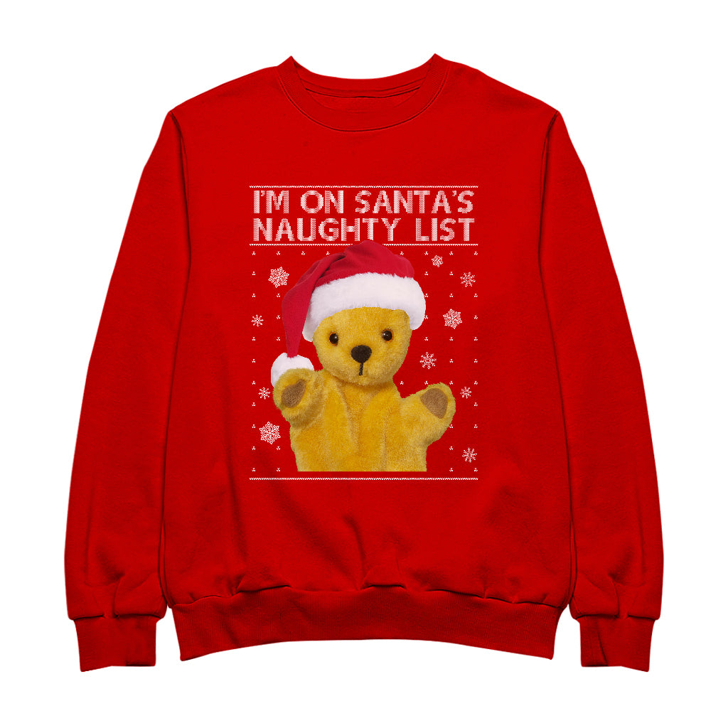 Sooty Christmas I'm On Santa's Naughty List Women's Sweatshirt