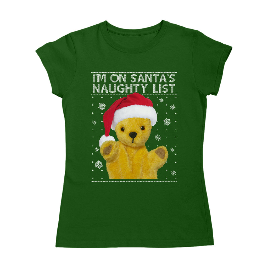 Sooty Christmas I'm On Santa's Naughty List Women's T-Shirt