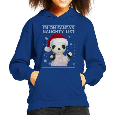 Sooty Christmas Soo Im On Santas Naughty List Kid's Hooded Sweatshirt-Sooty's Shop