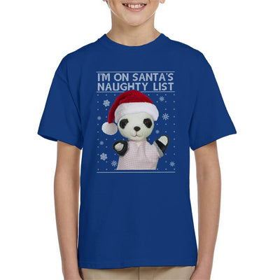 Sooty Christmas Soo Im On Santas Naughty List Kid's T-Shirt-Sooty's Shop