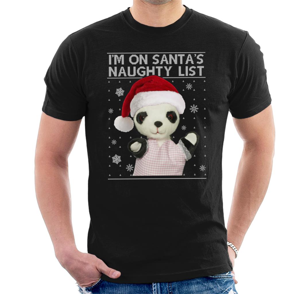 Sooty Christmas Soo Im On Santas Naughty List Men's T-Shirt-Sooty's Shop
