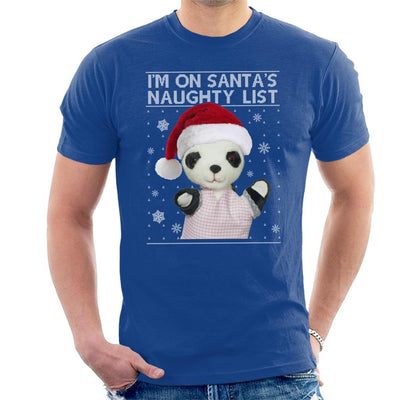 Sooty Christmas Soo Im On Santas Naughty List Men's T-Shirt-Sooty's Shop