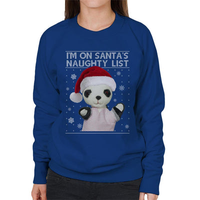 Sooty Christmas Soo Im On Santas Naughty List Women's Sweatshirt-Sooty's Shop