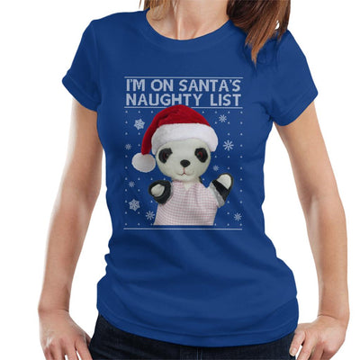 Sooty Christmas Soo Im On Santas Naughty List Women's T-Shirt-Sooty's Shop