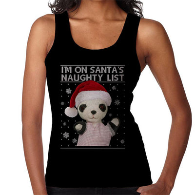 Sooty Christmas Soo Im On Santas Naughty List Women's Vest-Sooty's Shop
