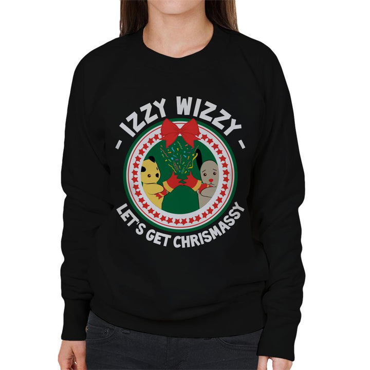 Sooty Christmas Izzy Wizzy Lets Get Chrismassy Women's Sweatshirt-Sooty's Shop