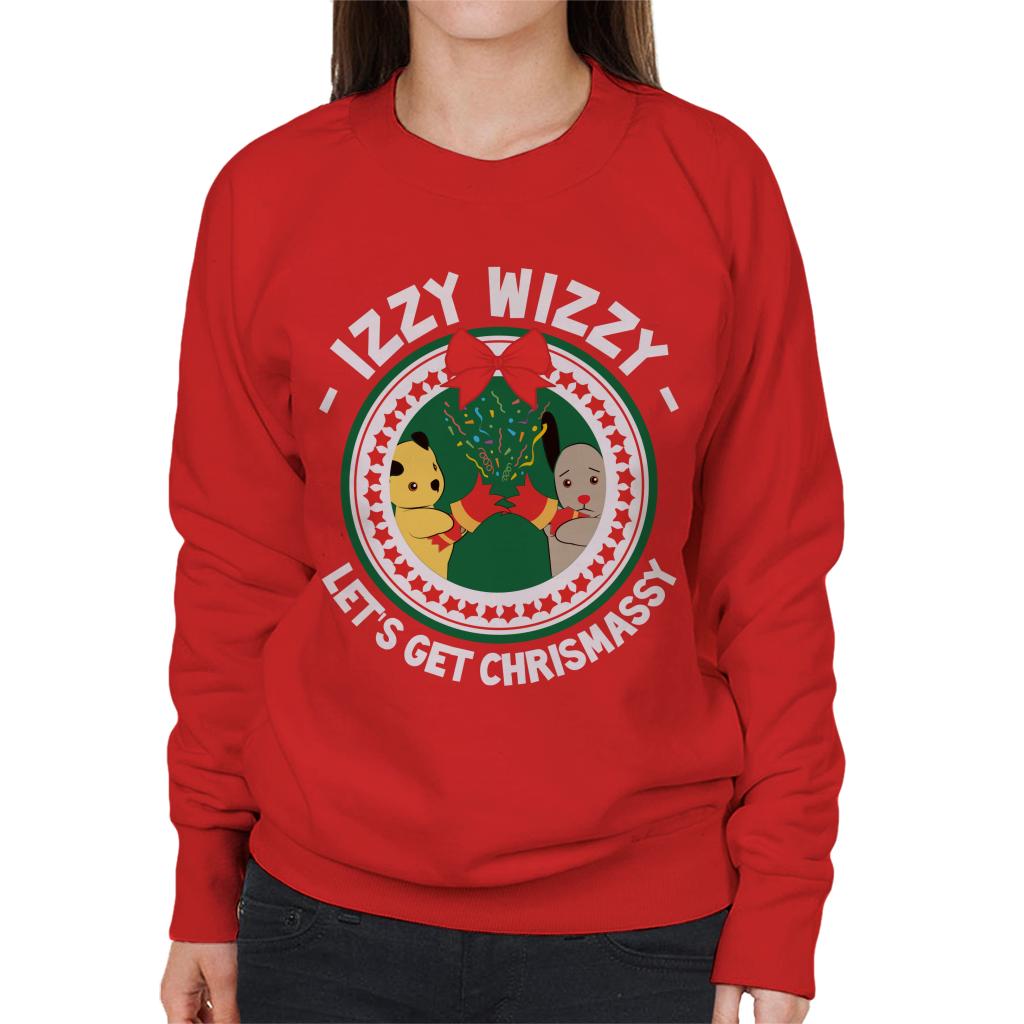 Sooty Christmas Izzy Wizzy Lets Get Chrismassy Women's Sweatshirt-Sooty's Shop