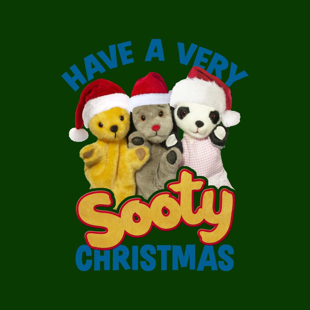 Sooty Christmas Have A Very Sooty Christmas Blue Text Men's Hooded Sweatshirt-Sooty's Shop