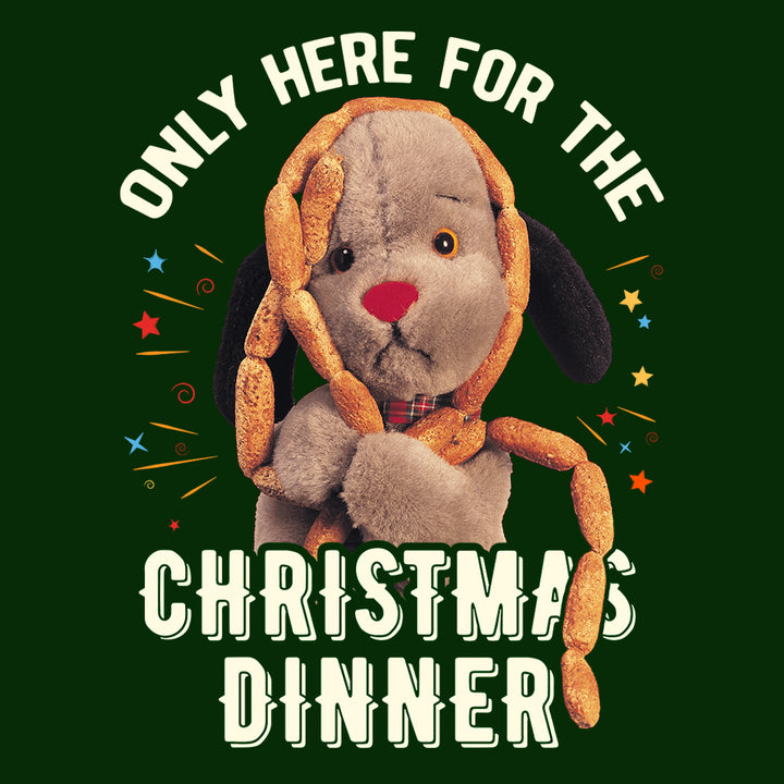 Sooty Christmas Sweep Only Here For The Christmas Dinner Kids Hooded Sweatshirt