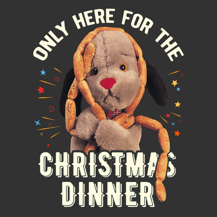 Sooty Christmas Sweep Only Here For The Christmas Dinner Kids Hooded Sweatshirt