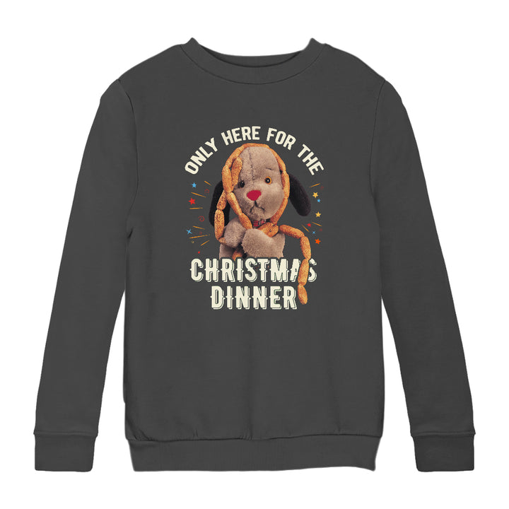 Sooty Christmas Sweep Only Here For The Christmas Dinner Men's Sweatshirt
