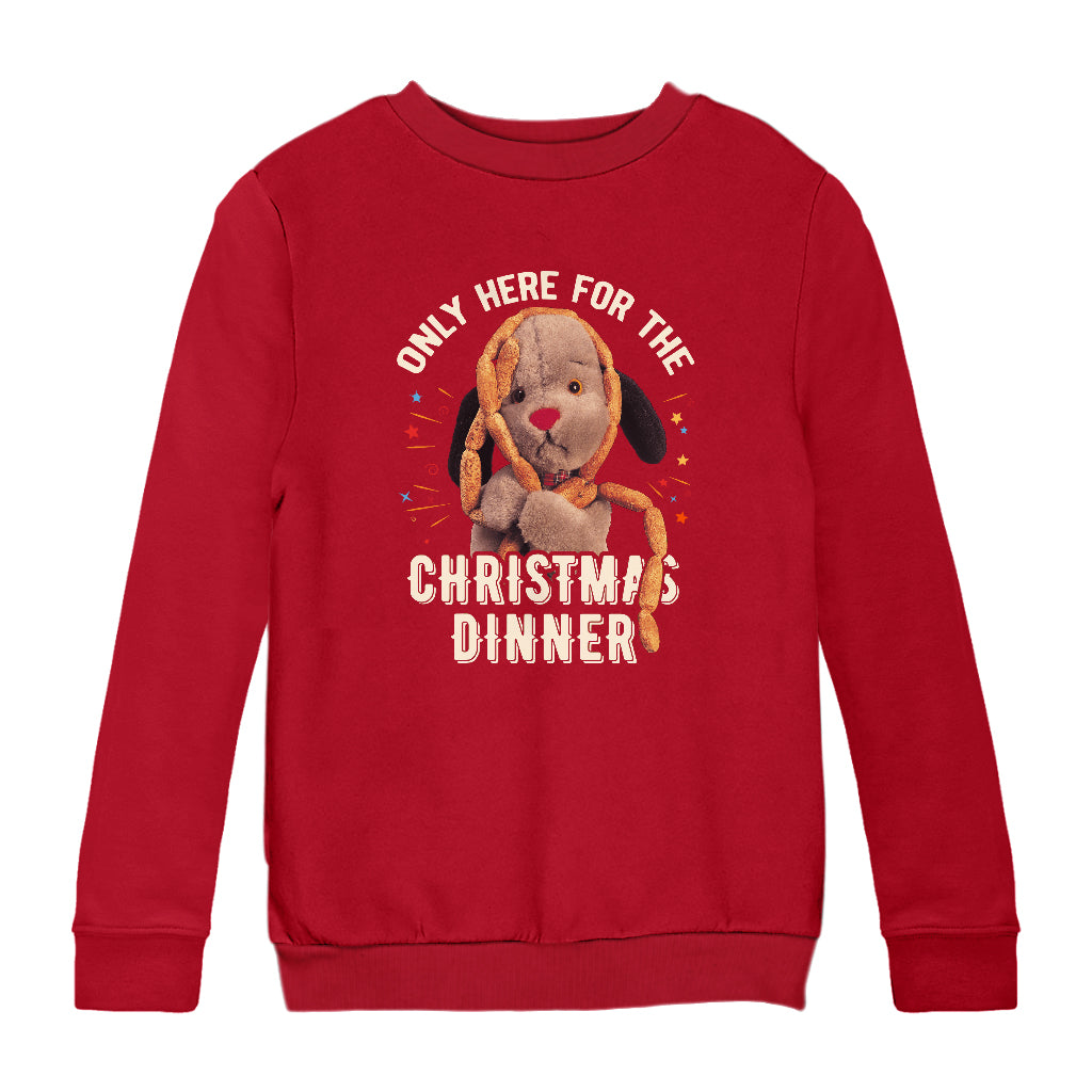 Sooty Christmas Sweep Only Here For The Christmas Dinner Men's Sweatshirt