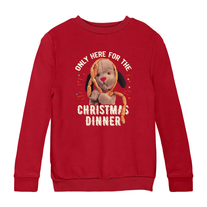 Sooty Christmas Sweep Only Here For The Christmas Dinner Men's Sweatshirt