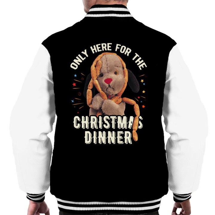 Sooty Christmas Sweep Only Here For The Christmas Dinner Men's Varsity Jacket-Sooty's Shop