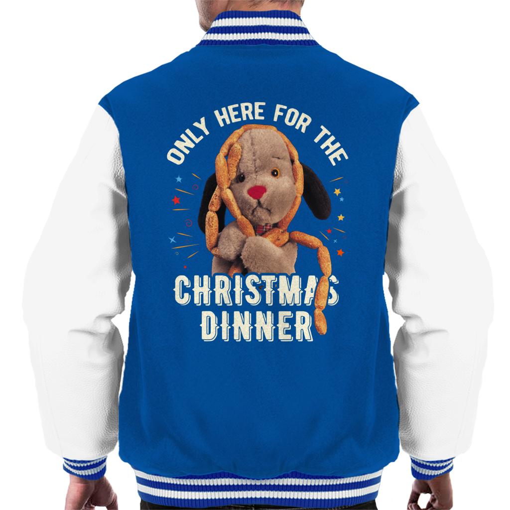 Sooty Christmas Sweep Only Here For The Christmas Dinner Men's Varsity Jacket-Sooty's Shop