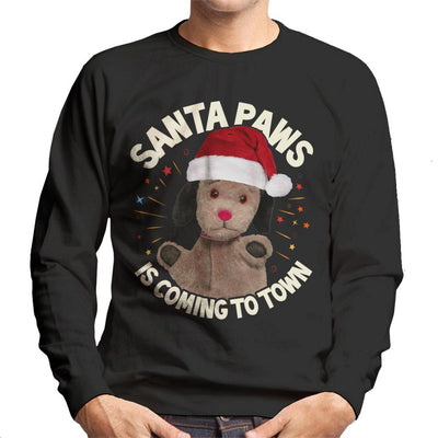 Sooty Christmas Sweep Santa Paws Is Coming To Town Men's Sweatshirt-Sooty's Shop