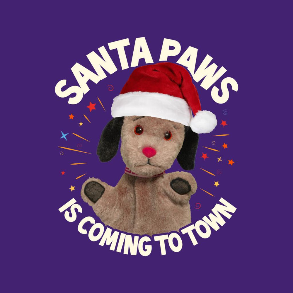 Sooty Christmas Sweep Santa Paws Is Coming To Town Women's Sweatshirt-Sooty's Shop
