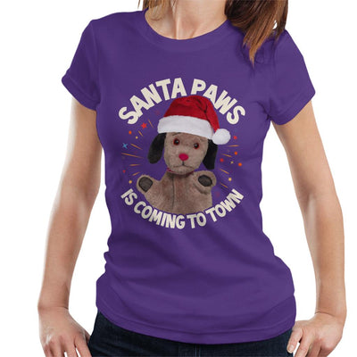 Sooty Christmas Sweep Santa Paws Is Coming To Town Women's T-Shirt-Sooty's Shop