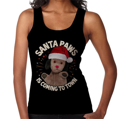 Sooty Christmas Sweep Santa Paws Is Coming To Town Women's Vest-Sooty's Shop