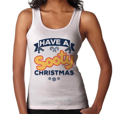 Sooty Christmas Have A Sooty Christmas Blue Banner Design Women's Vest-Sooty's Shop