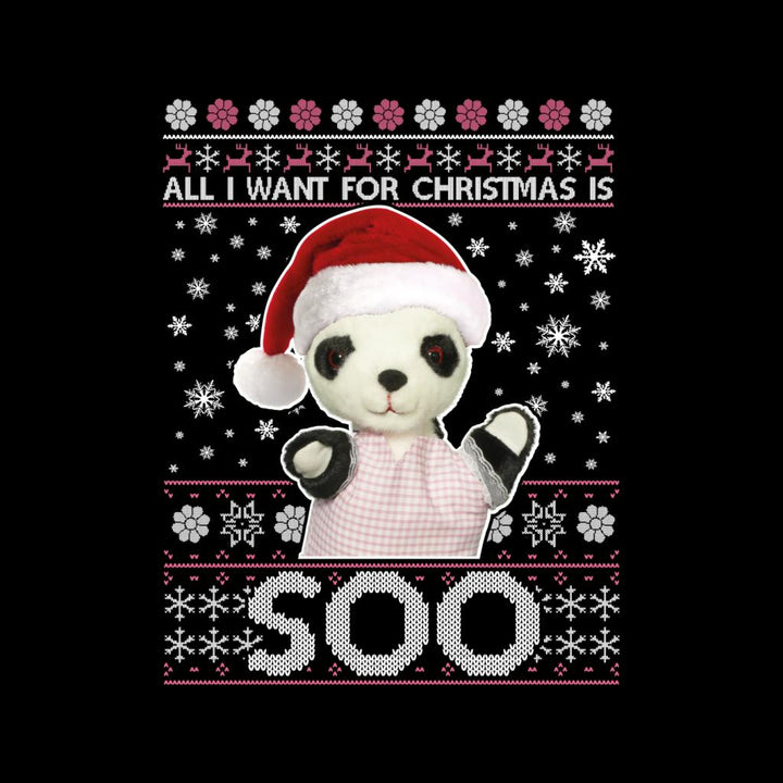 Sooty Christmas Festive Hat All I Want For Christmas Is Soo Women's Hooded Sweatshirt