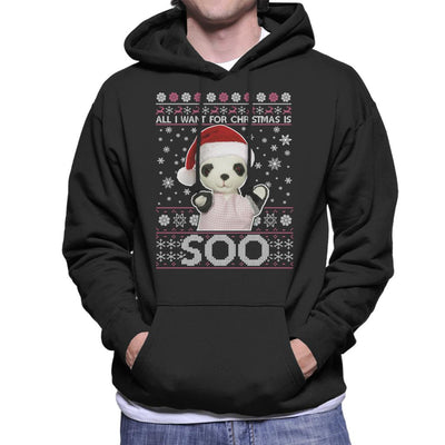 Sooty Christmas Festive Hat All I Want For Christmas Is Soo Men's Hooded Sweatshirt-Sooty's Shop