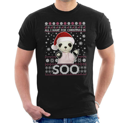 Sooty Christmas Festive Hat All I Want For Christmas Is Soo Men's T-Shirt-Sooty's Shop