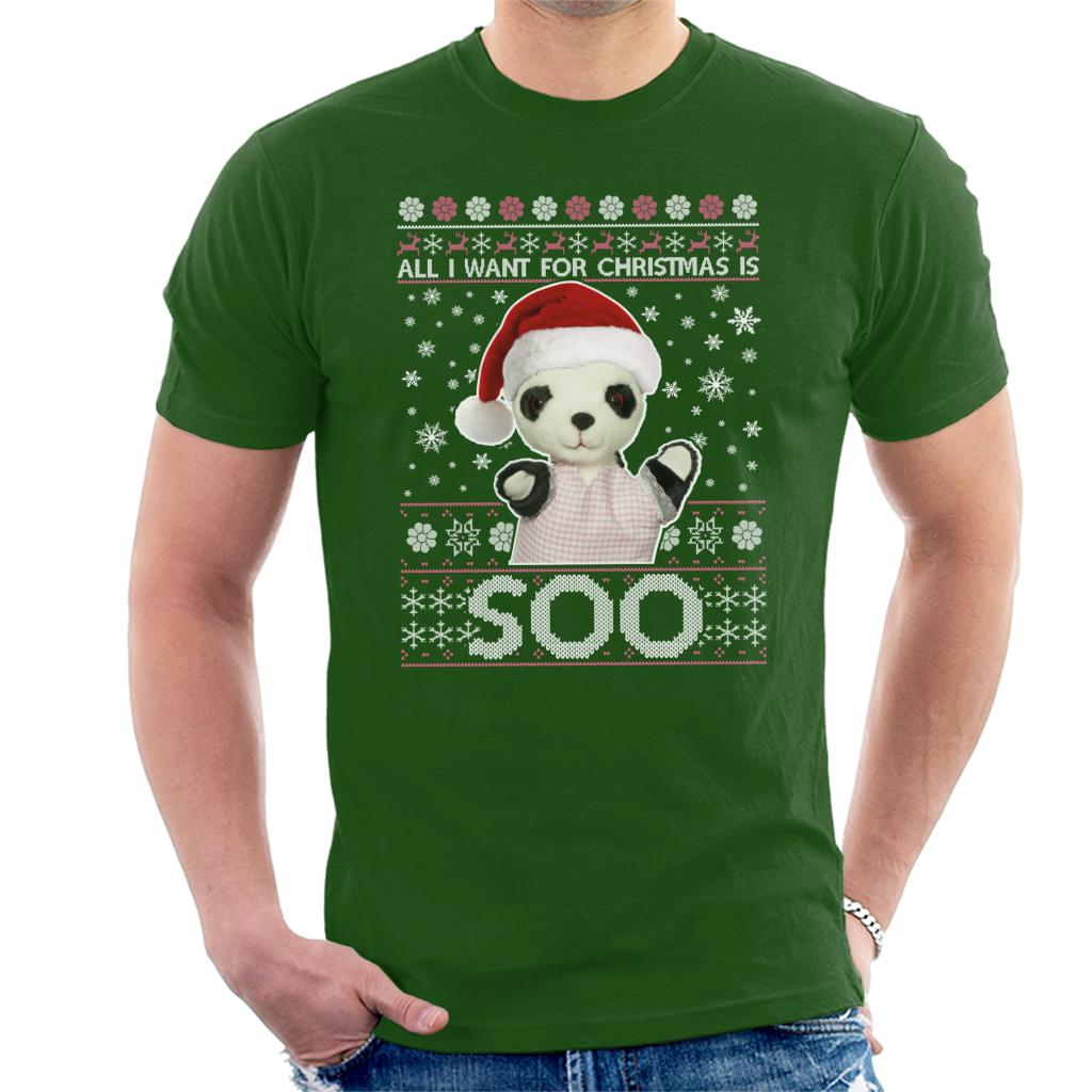 Sooty Christmas Festive Hat All I Want For Christmas Is Soo Men's T-Shirt-Sooty's Shop