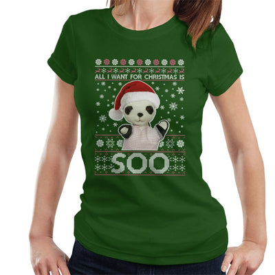 Sooty Christmas Festive Hat All I Want For Christmas Is Soo Women's T-Shirt-Sooty's Shop