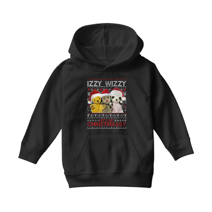 Sooty Christmas Izzy Wizzy Kids Hooded Sweatshirt