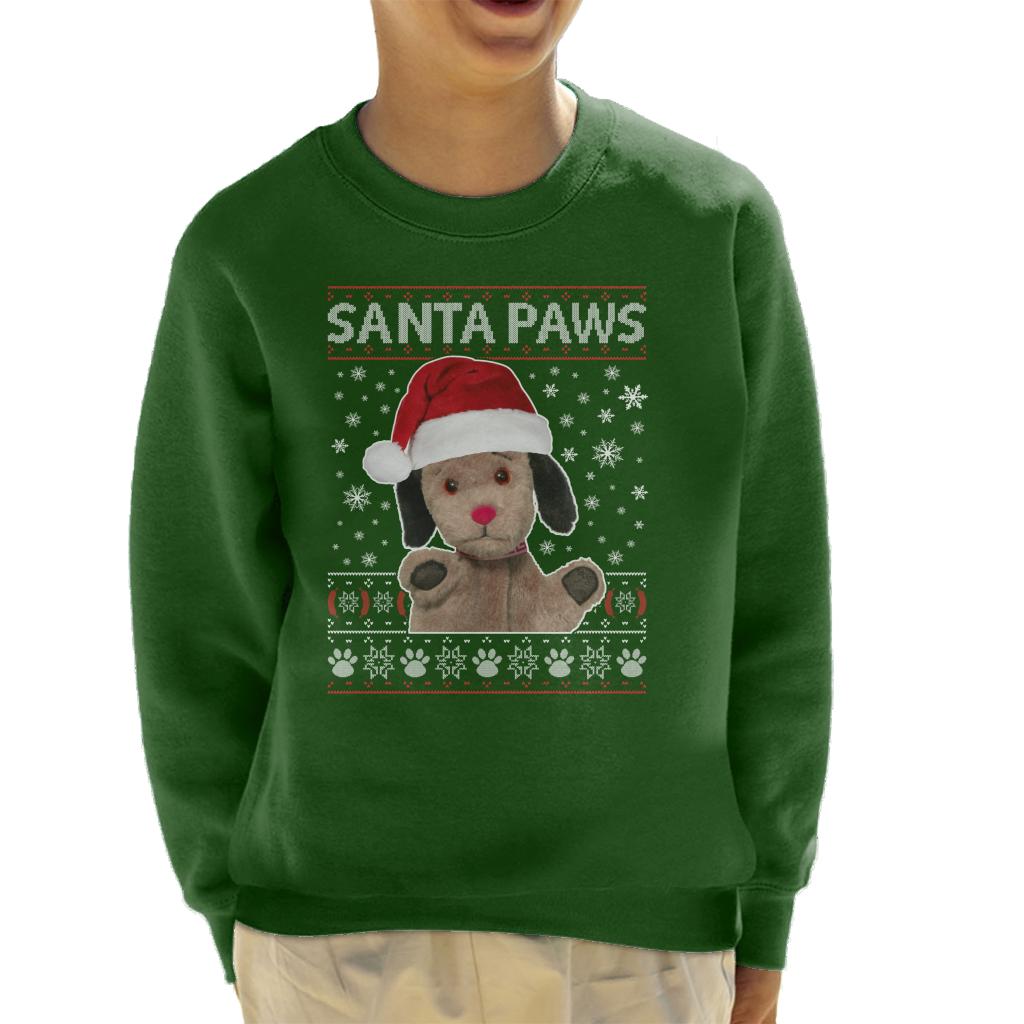 Sooty Christmas Sweep Santa Paws Kid's Sweatshirt-Sooty's Shop