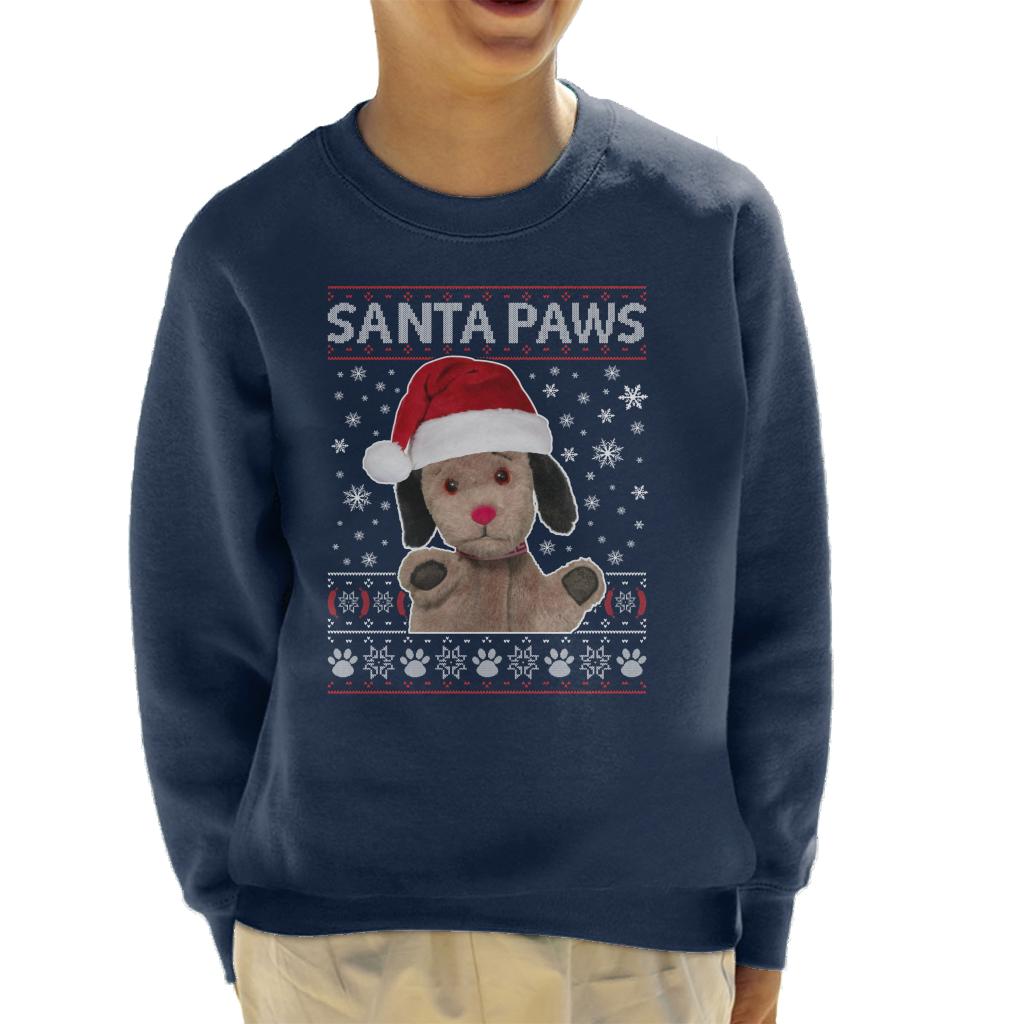 Sooty Christmas Sweep Santa Paws Kid's Sweatshirt-Sooty's Shop