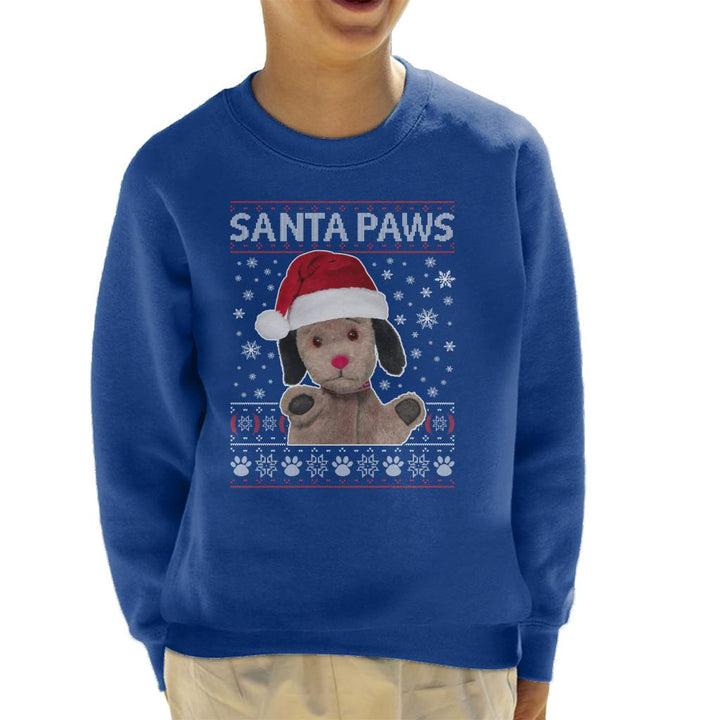 Sooty Christmas Sweep Santa Paws Kid's Sweatshirt-Sooty's Shop