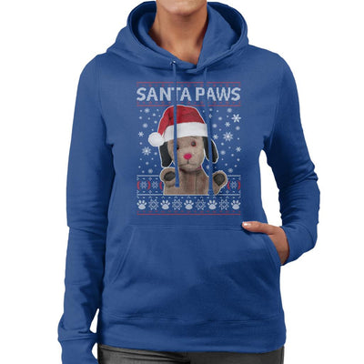 Sooty Christmas Sweep Santa Paws Women's Hooded Sweatshirt-Sooty's Shop