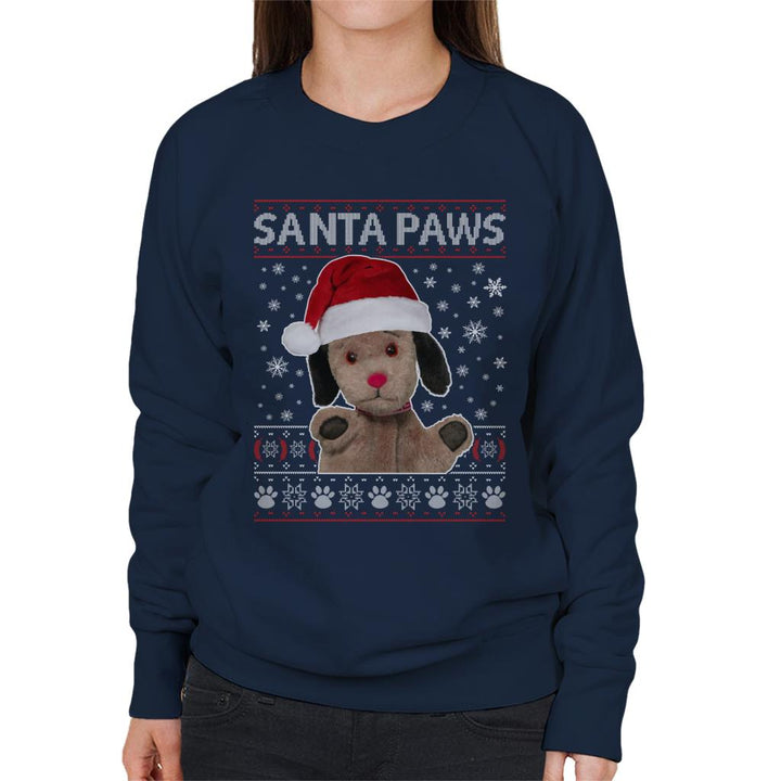 Sooty Christmas Sweep Santa Paws Women's Sweatshirt-Sooty's Shop