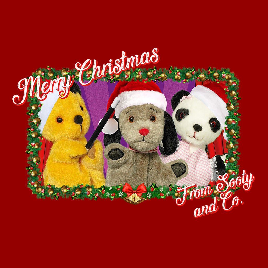 Sooty Christmas Merry Xmas From Sooty And Co Men's Hooded Sweatshirt