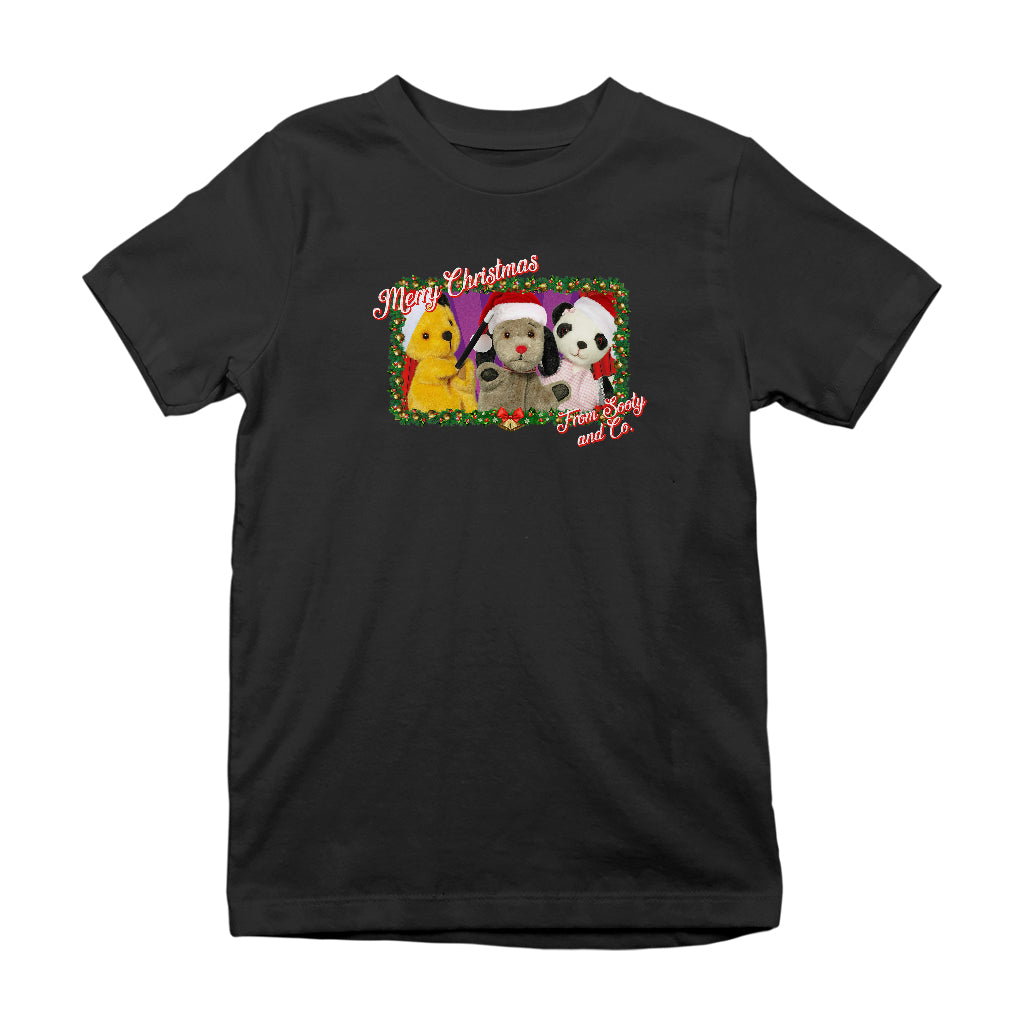 Sooty Christmas Merry Xmas From Sooty And Co Kids T-Shirt