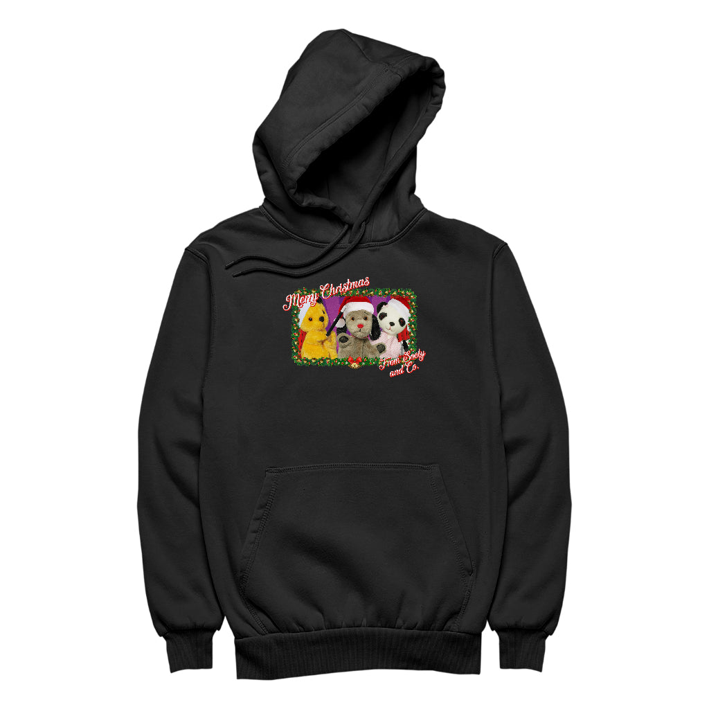 Sooty Christmas Merry Xmas From Sooty And Co Men's Hooded Sweatshirt