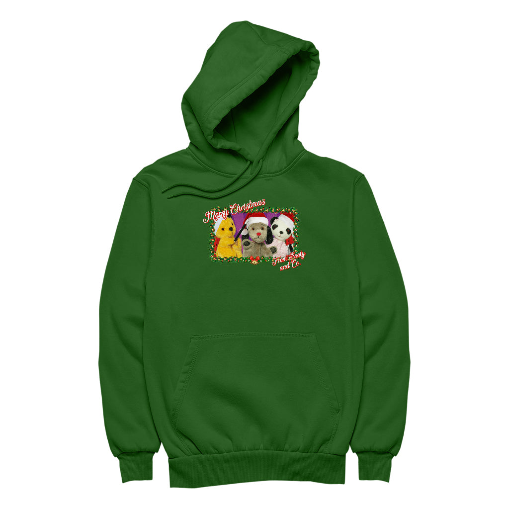 Sooty Christmas Merry Xmas From Sooty And Co Men's Hooded Sweatshirt