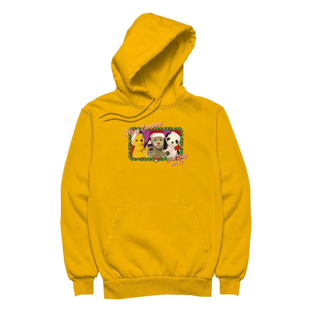 Sooty Christmas Merry Xmas From Sooty And Co Men's Hooded Sweatshirt