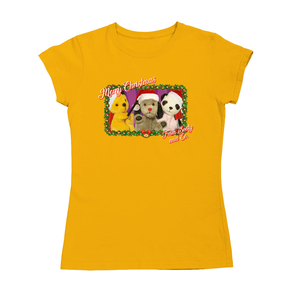 Sooty Christmas Merry Xmas From Sooty And Co Women's T-Shirt