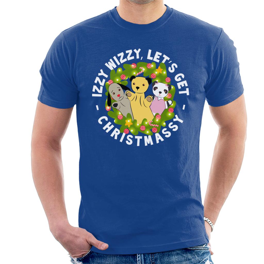 Sooty Christmas Illuminated Wreath Men's T-Shirt-Sooty's Shop