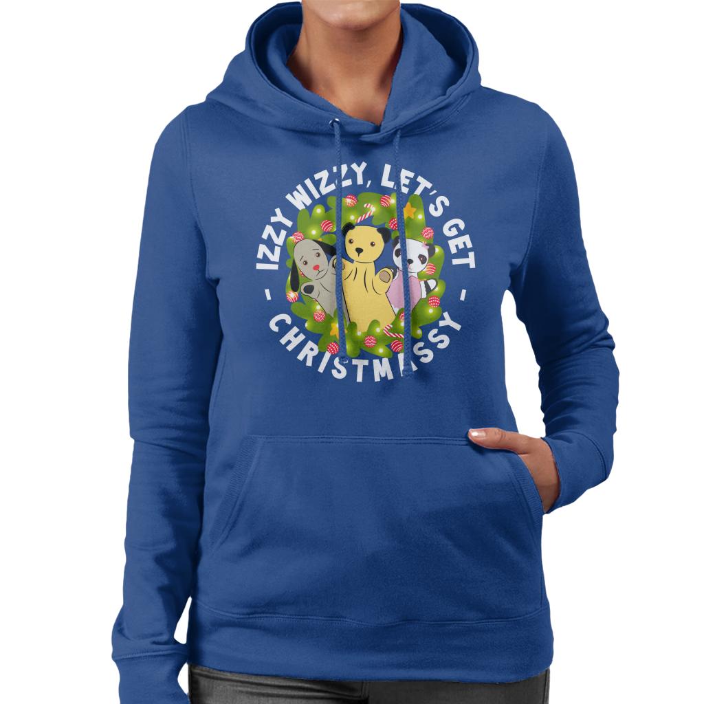 Sooty Christmas Illuminated Wreath Women's Hooded Sweatshirt-Sooty's Shop