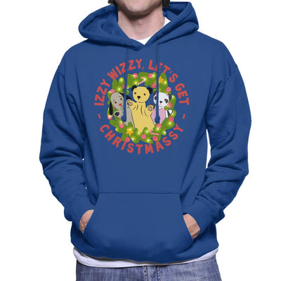 Sooty Christmas Illuminated Wreath Izzy Wizzy Lets Get Chrismassy Men's Hooded Sweatshirt-Sooty's Shop