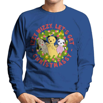 Sooty Christmas Illuminated Wreath Izzy Wizzy Lets Get Chrismassy Men's Sweatshirt-Sooty's Shop