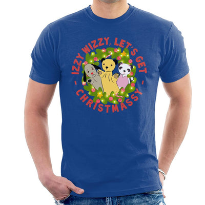 Sooty Christmas Illuminated Wreath Izzy Wizzy Lets Get Chrismassy Men's T-Shirt-Sooty's Shop