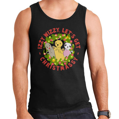 Sooty Christmas Illuminated Wreath Izzy Wizzy Lets Get Chrismassy Men's Vest-Sooty's Shop