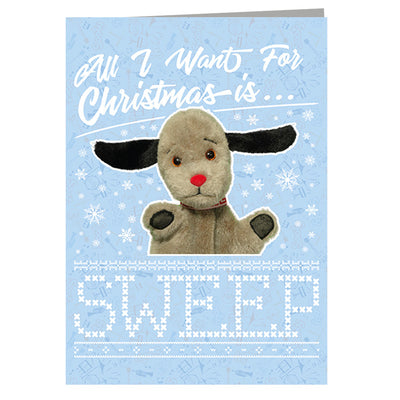 Sooty Christmas All I Want For Christmas Is Sweep Greeting Card-Sooty's Shop
