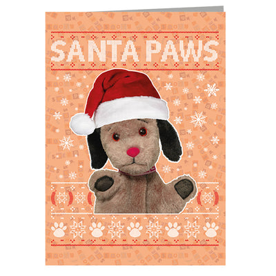 Sooty Christmas Sweep Santa Paws Greeting Card-Sooty's Shop