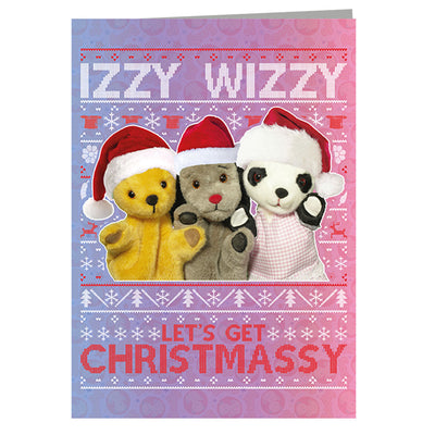 Sooty Christmas Izzy Wizzy Lets Get Chrismassy Greeting Card-Sooty's Shop